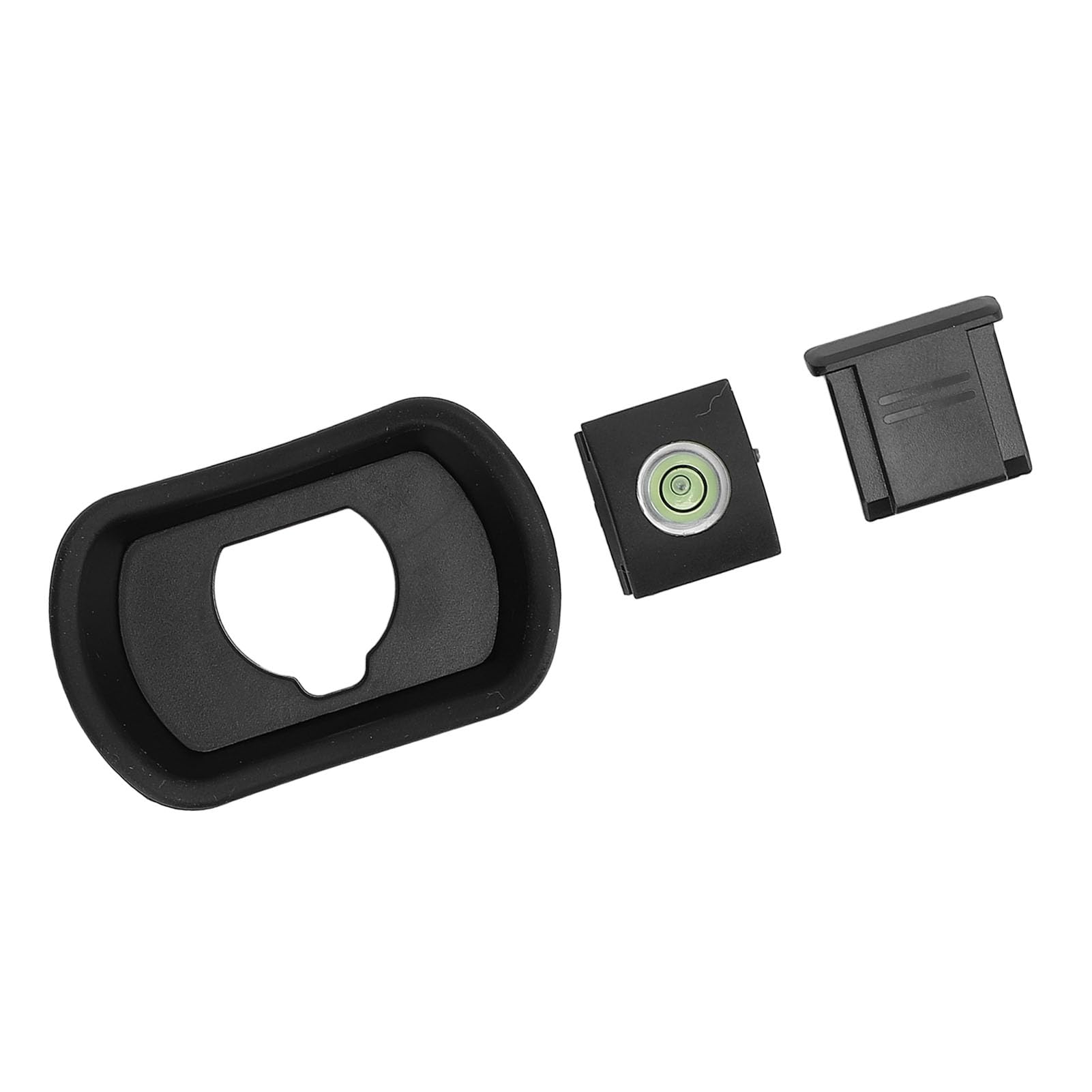 3 teiliges Set Kamera Sucher Augenmuschel, Blitzschuh Abdeckung und Wasserwaage, Sucher Augenmuschel Okular für GFX100II 100 XH1 XH2S GFX50S X T5 T4 T2 T
