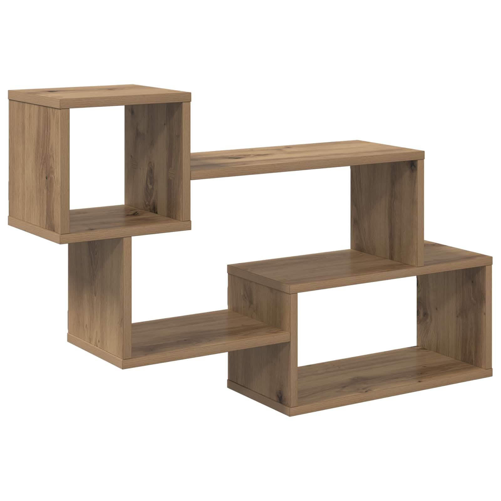 Schwebendes Wandregal aus Holzwerkstoff Braun 87 x 20 x 55 cm, platzsparende Wandhalterung mit reichlich Stauraum, multifunktionale Ablage für Wohnzimmer, Schlafzimmer, Büro und Küche