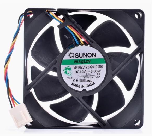 MF80251V2-Q010-S99 12V 3.6W 80×80×25mm 4-Wire Case Radiator Fan