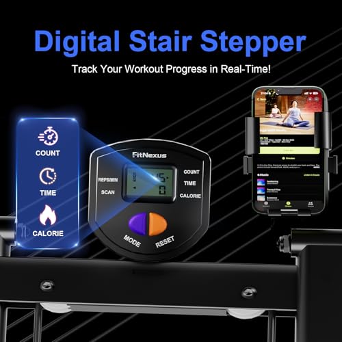Stair Stepper for Home Gym, 350lbs Vertical Climber Machine with LCD Display, Non-Slip Pedals & 350lb Capacity Compact Folding Cardio Exercise Climber by FitNexus - Image 6