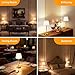 LUTEC 2 Pack Cordless Table Lamp, Battery Operated Lamp with 3 Color Temps and Stepless Dimming, 5200mAh Portable Rechargeable Table Lamp for Restaurant/Bedroom/Bars/Outdoor (Brushed Gold)