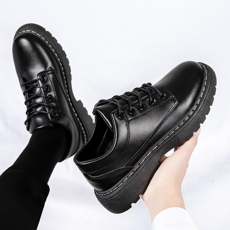 Men's Brogue Oxfords Shoes Fashion Classic Round-Toe Lace Up Low Top Leather Dress Shoes Breathable Lace Up Shoes for Business Office Wear4