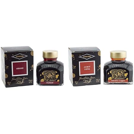 Amazon.com : Diamine Fountain Pen Ink 80ml - Oxblood & Ancient Copper ...