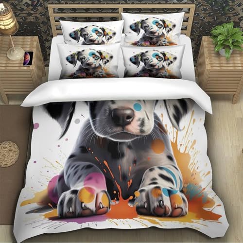 Housse de couette 220x240cm Teckel en microfibre ultra douce