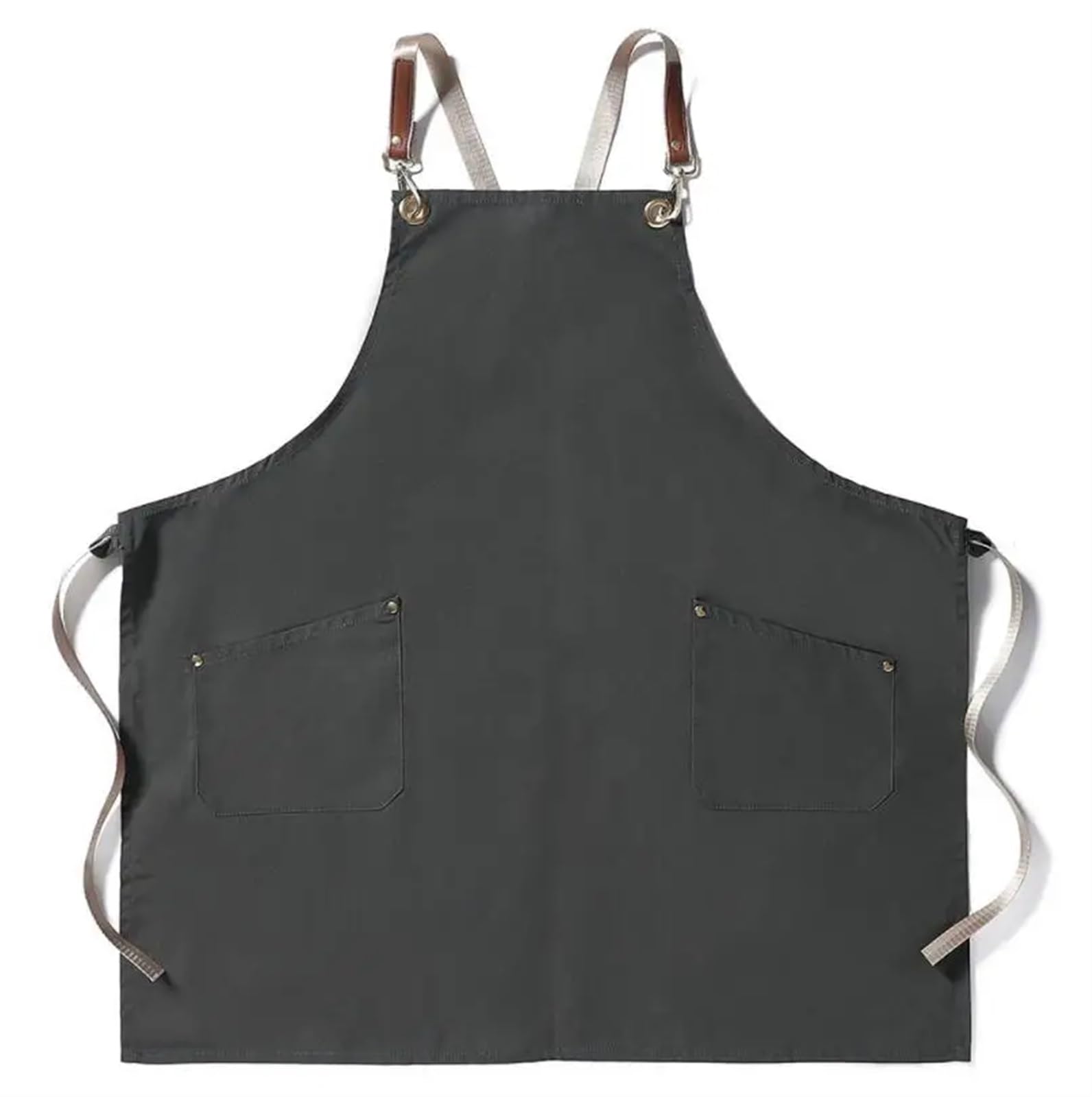 Moda tela di cotone da cucina unisex cucina barista grembiule for donna uomo chef in pelle cameriere bar caffetteria barbecue parrucchiere uniforme(Thin canvas 2)