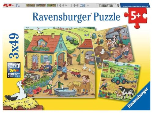 Ravensburger Puzzle pour Enfants - 05078 Lots on The Farm - Puzzle pour Enfants à partir de 5 Ans, avec 3 x 49 pièces