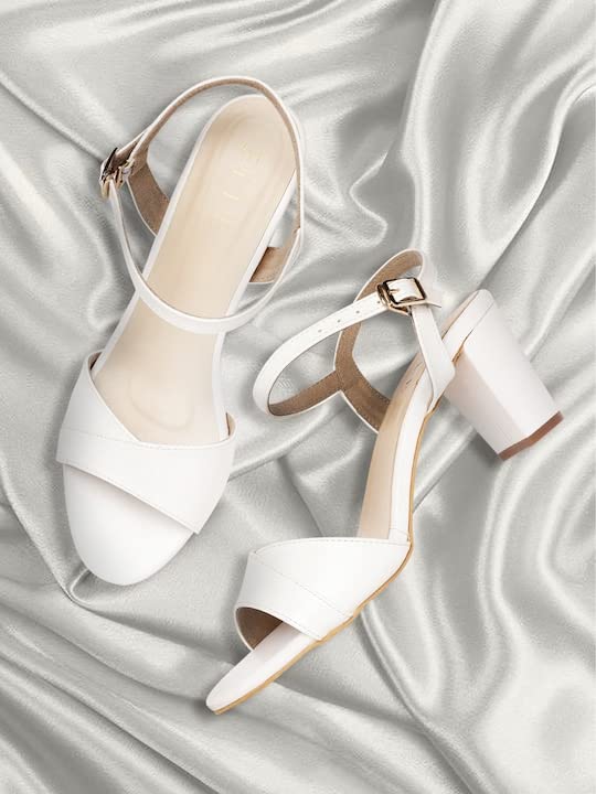 Image of ELLE Women's Block Heel Sandals with adjustable ankle strap