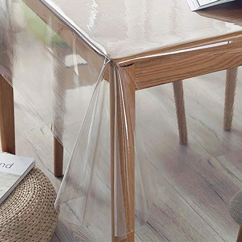 Nappe de cuisine transparente PVC anti-taches 120x180 table rectangle