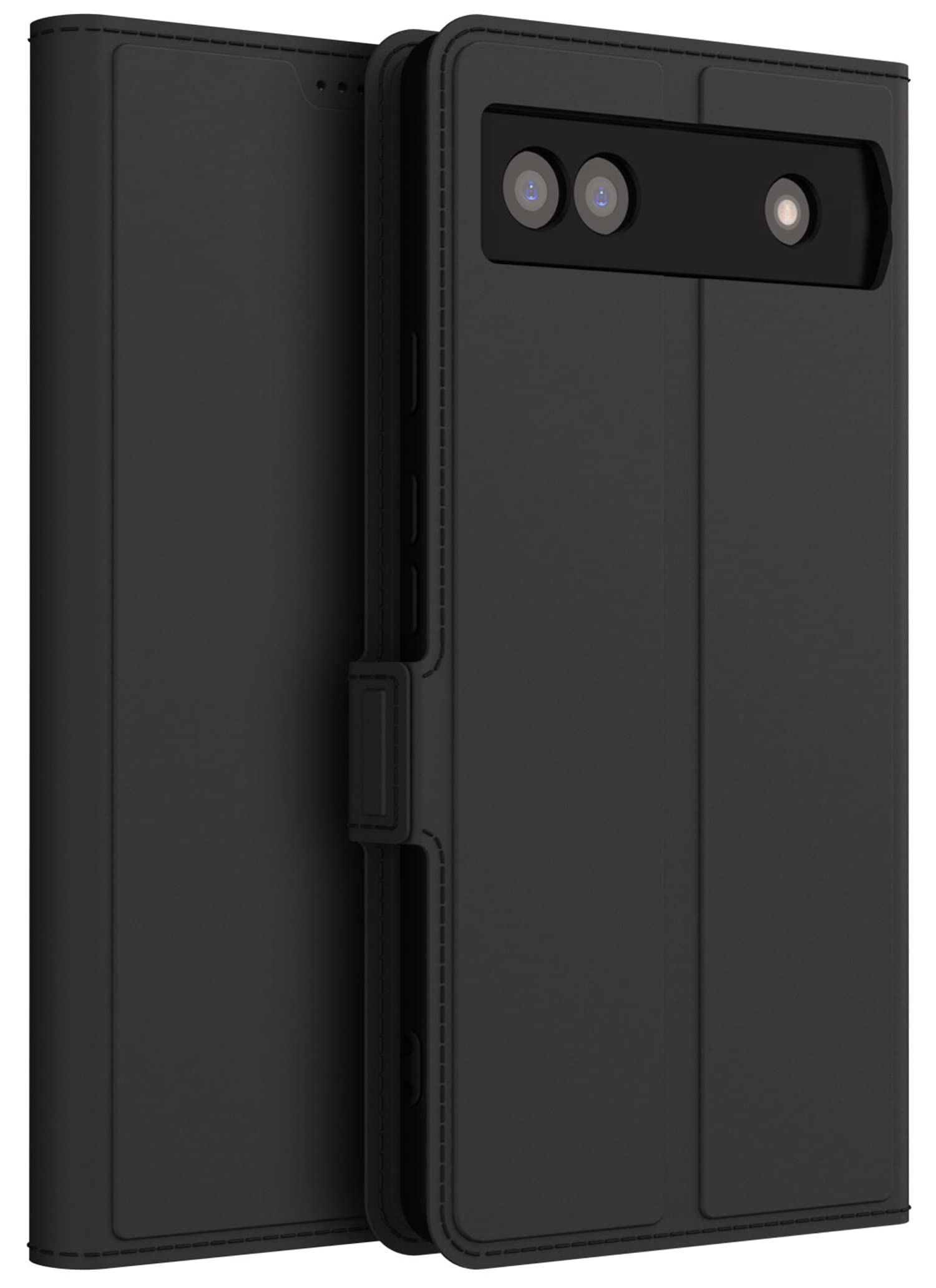 Kapa Noble Slim Magnetic Leather Flip Case Cover for Google Pixel 6A,Card Holder Stand Leather Flip Wallet Case (Black) (B0BQ33LY57) Amazon Price History, Amazon Price Tracker