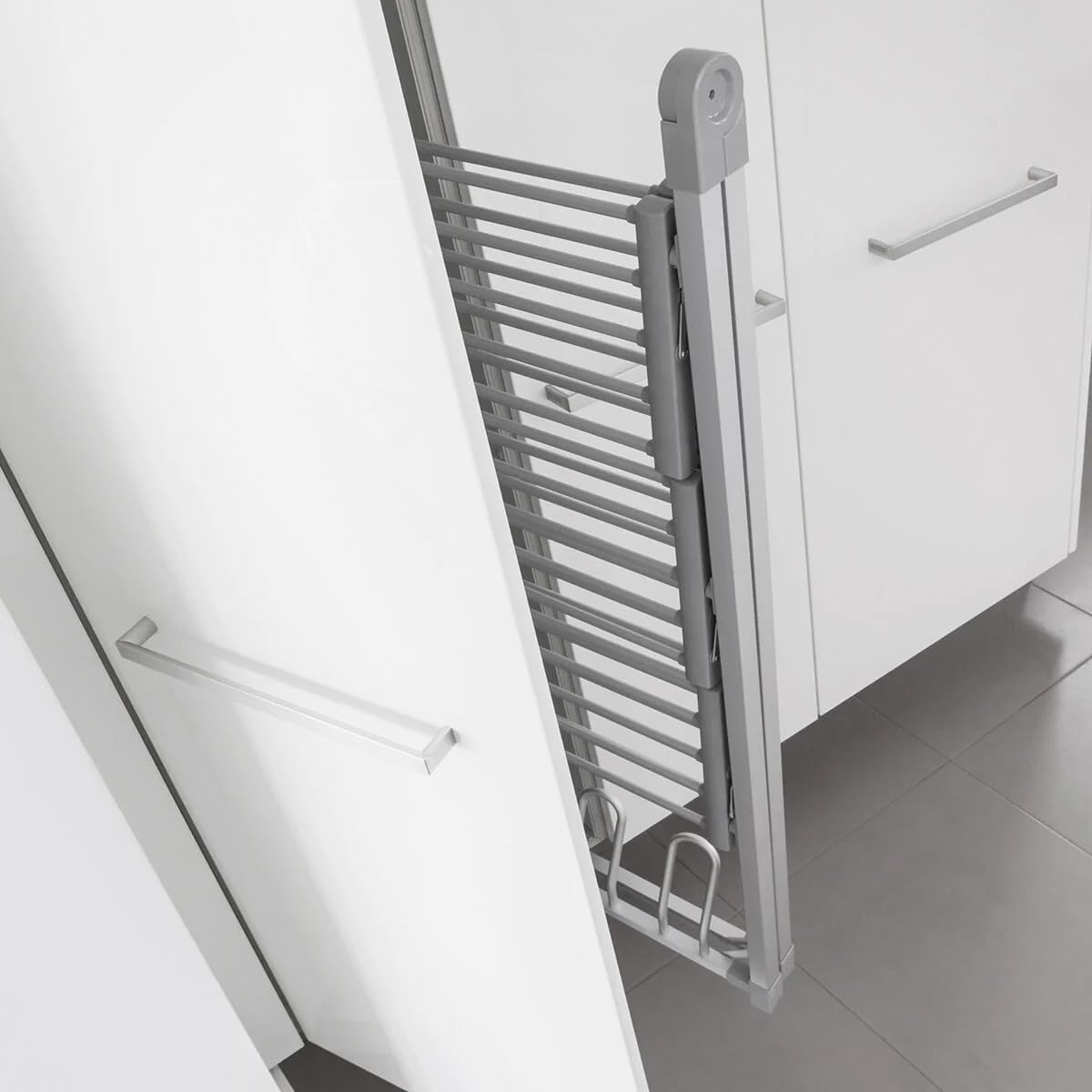 Tendedero eléctrico plegable interior – Secador de ropa eléctrica – Cuerda plegable – 30 barras – Secador interior plegable, secado rápido, soportes para zapatos, temperatura 55°C – Aluminio