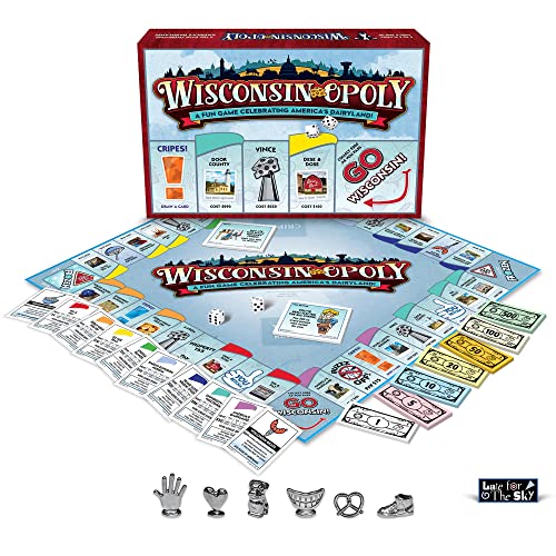 Late for The Sky Wisconsin-Opoly Board Game – Family Strategy Party Game for 2-6 Players, Ages 8+ – Buy Properties, Build Cabins & Lodges – Wisconsin Gift by Late for the Sky - Image 8