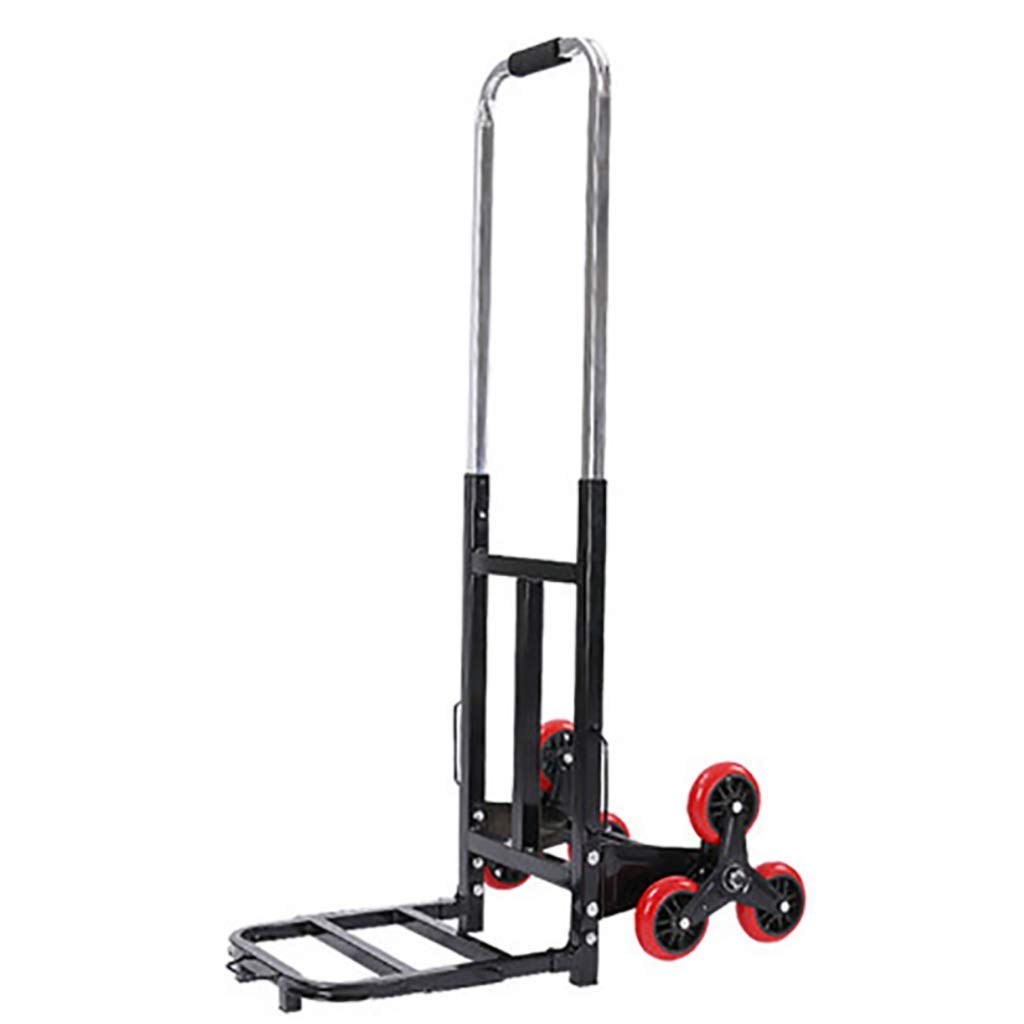 Carrito utilitario plegable resistente con ruedas de escalada, carrito de compras portátil multifunción para suministros de construcción y equipaje