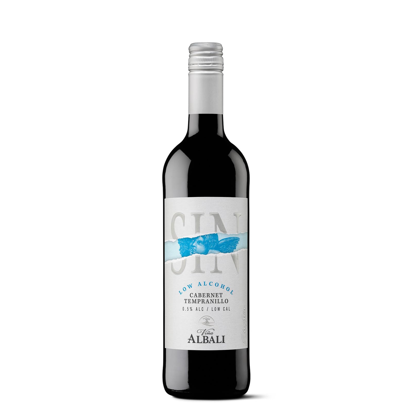Viña Albali Tinto Cabernet Tempranillo Low Alcohol, Paquete de 6 x 750 ml - Total: 4500 ml