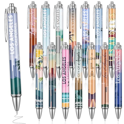 Sayglossy 15 Pcs Los Angeles Travel Ballpoint Pens Los Angeles Souvenirs Gifts American Travel Pen...