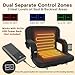 DEKEMASTER Heated Stadium Seats for Bleachers with Back Support, Portable Bleacher Chairs with Back and 2.5'' Thick Comfy Cushion, 6 Adjustable Positions Pdded Bleacher Seat for Sport Events Camping
