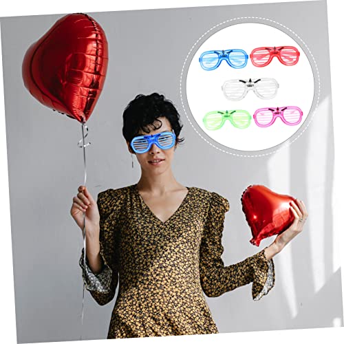 Generic 3 Peças LED Luminosos Fantasias De Óculos Para Adultos Enfeites De Halloween Presentes De Ha