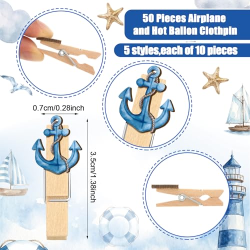 Image of Patelai 321 Pcs Ahoy It's a Boy Baby Shower Game Supply for Girl or Boy 5 Set Include 50 Activity Card 20 Pencil 1 Don't Say Baby Sign 50 Nautical Clothespin for Price Prediction Bingo Decor