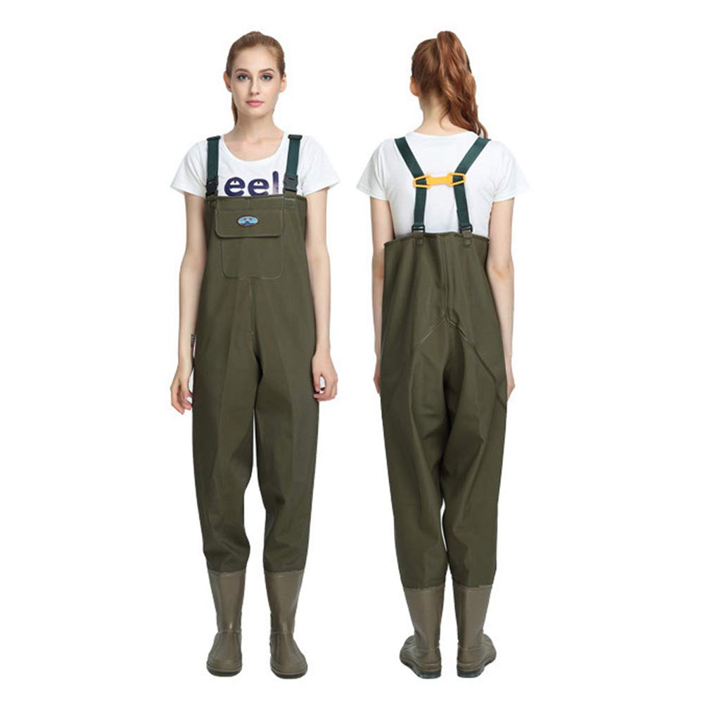 Pêche Waders pour Hommes Femmes, Chasse Waders Poitrine avec Bottes Imperméable