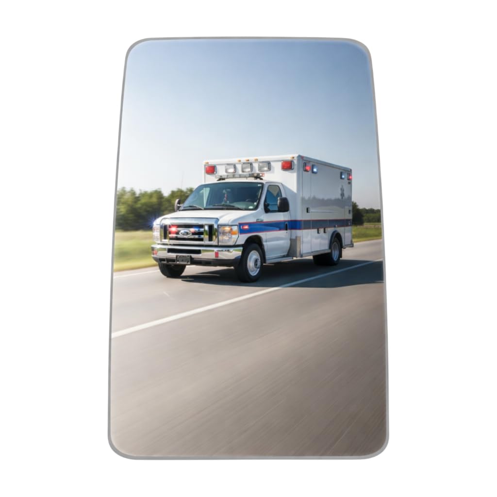 Driver or Passenger Side Replacement Mirror Glass for 1996-2002 FORD E SUPER DUTY, 1992-2004 E-150, 1992-2005 E-250, E-350, E-450