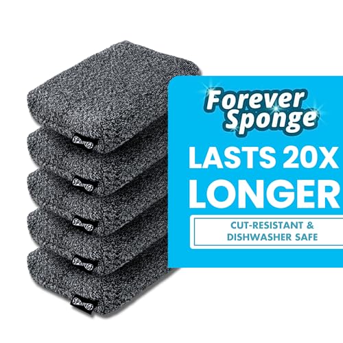 Grill Rescue Heavy Duty Kitchen Sponge, 5 Grey