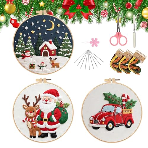 Kit de broderie de Noël idée cadeau anniversaire et fête maman