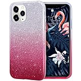 MILPROX iPhone 11 Pro Max Case, Bling Sparkly Glitter Luxury Shiny Sparker Shell, Protective 3 Layer Hybrid Anti-Slick Slim Soft Cover for iPhone 11 Pro Max 6.5 inch (2019)-Pink Gradient