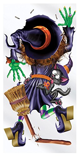 Beistle Crashing Witch Door Cover