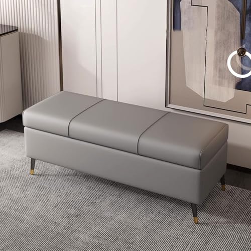 Solution d'assise de salon polyvalente et banc de rangement en cuir