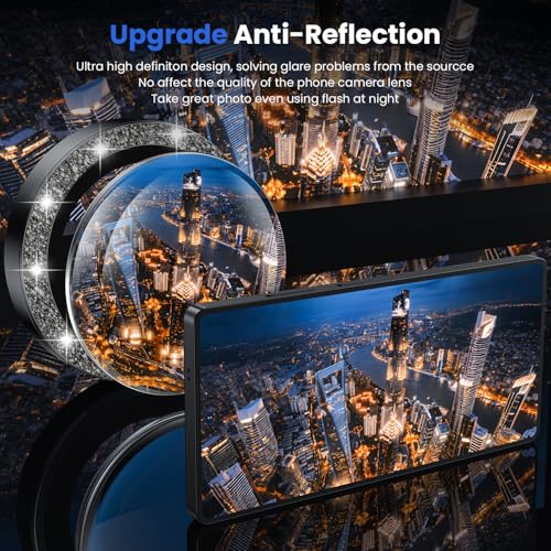 Image of WSKEN for Samsung Galaxy S25 Ultra Camera Lens Protector - Ultra Thin | Case Friendly, 9H Shatterproof Tempered Glass, Anti Scratch Metal Circle, Camera Screen Protector Cover Accessories, Glitter