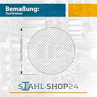 Stahl-Shop24 Aluminium-Rundstab Ø 25 mm, 500 mm – AlMgSi0,5 roh – Ansicht 2