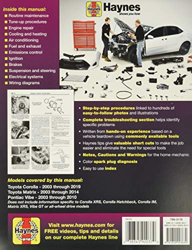 Toyota Corolla 2003-2011 Repair Manual (Haynes Repair Manual)