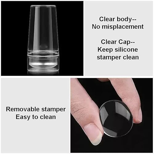 Introduction Price-Nail Tools & Accessories,Acrylic Nail Supplies & Nail Art Kit Manicure Set-Silicone Stamping Jelly Nail Art Stamper With Scraper Nail Kit For French Nail Art-Nail Art Stamp Tool Set #TOP3