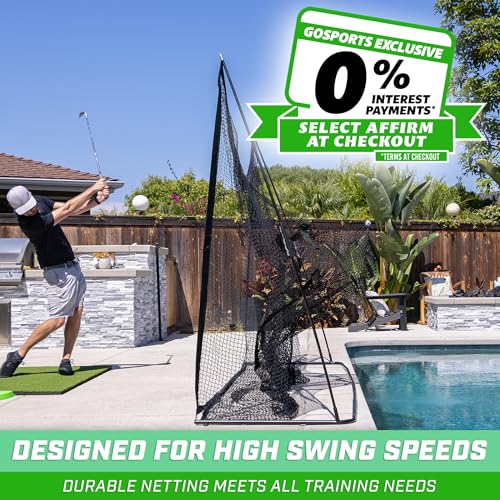 GoSports Golf Practice Hitting Net - Choose Between Huge 10 x 7 ft or 7 x 7 ft Nets - Personal Driving Range for Indoor or Outdoor Use - Designed by Golfers for Golfers3