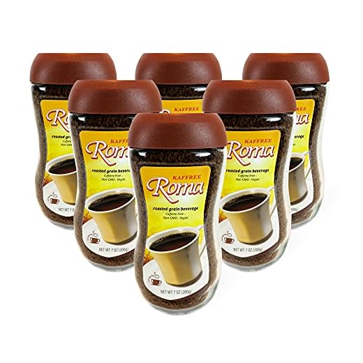 Kaffree Instant Roasted Grain Beverage - Roma - Case of 6 - 7 oz.