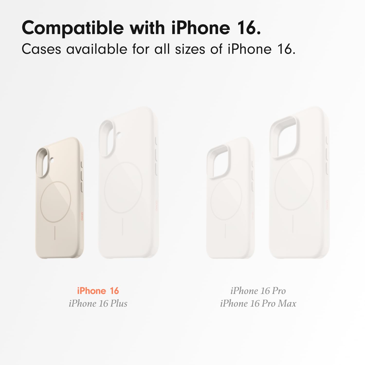 Beats iPhone 16 Case - MagSafe, Scratch-Resistant Protective Cover, Slim Fit, Microfibre Lininge - Summit Stone - Image 2