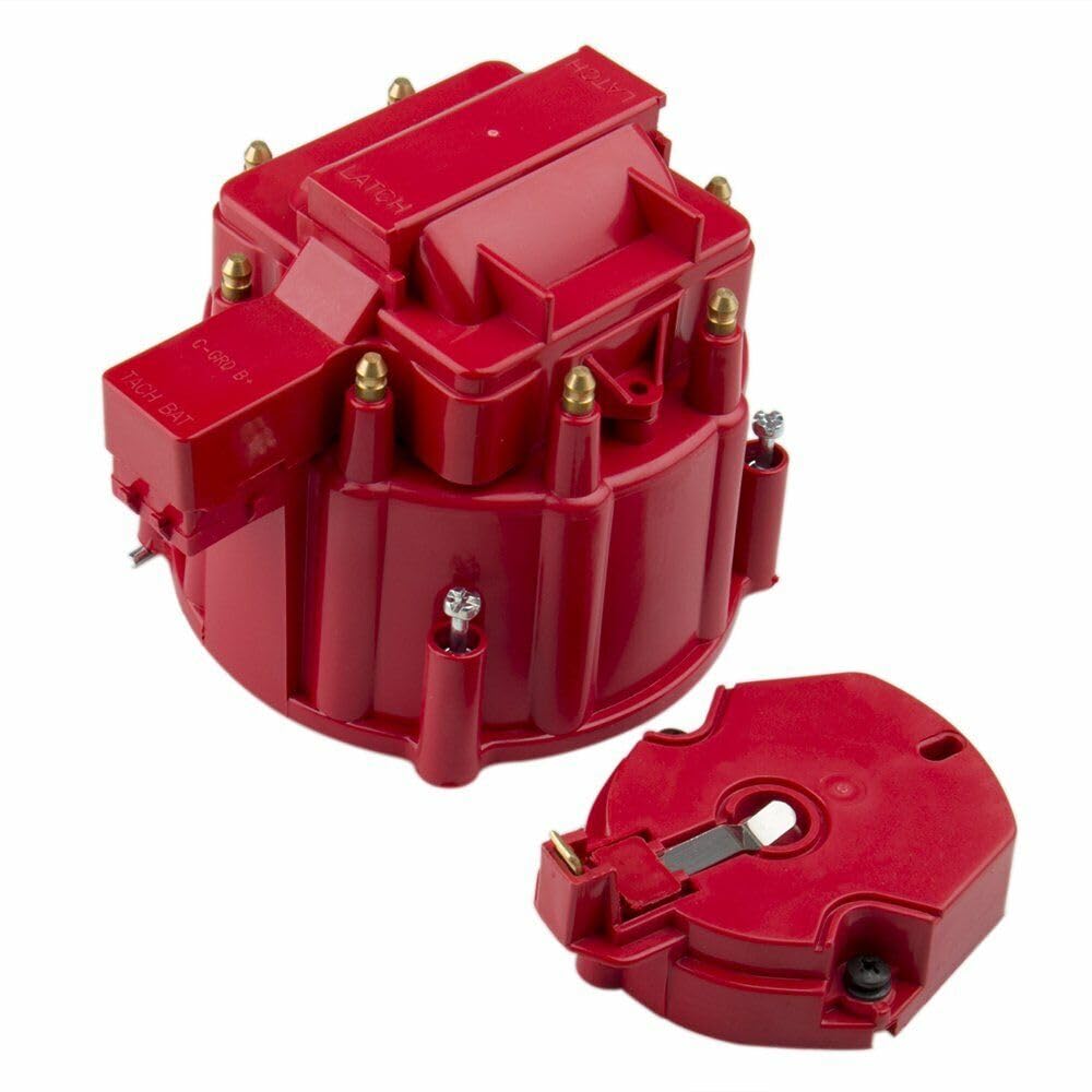 Rojo macho HEI Distribuidor Cap Bobina y Rotor de repuesto para SBC 283 307 350 400 BBC 454 396