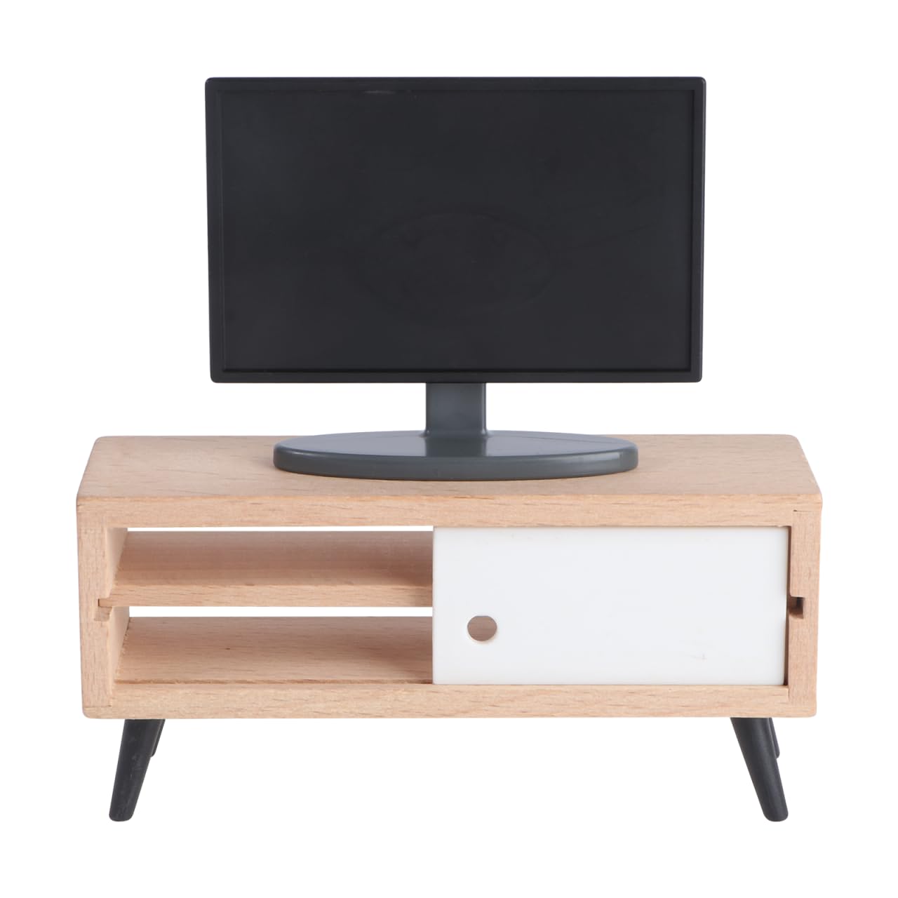 1:12 Scale Plastic Mini TV Model Stand Cabinet Dollhouse Furniture