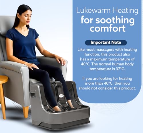 AGARO Rejoice Foot, Calf and Leg Massager, 80W, 4 Motors, Grey - Image 5