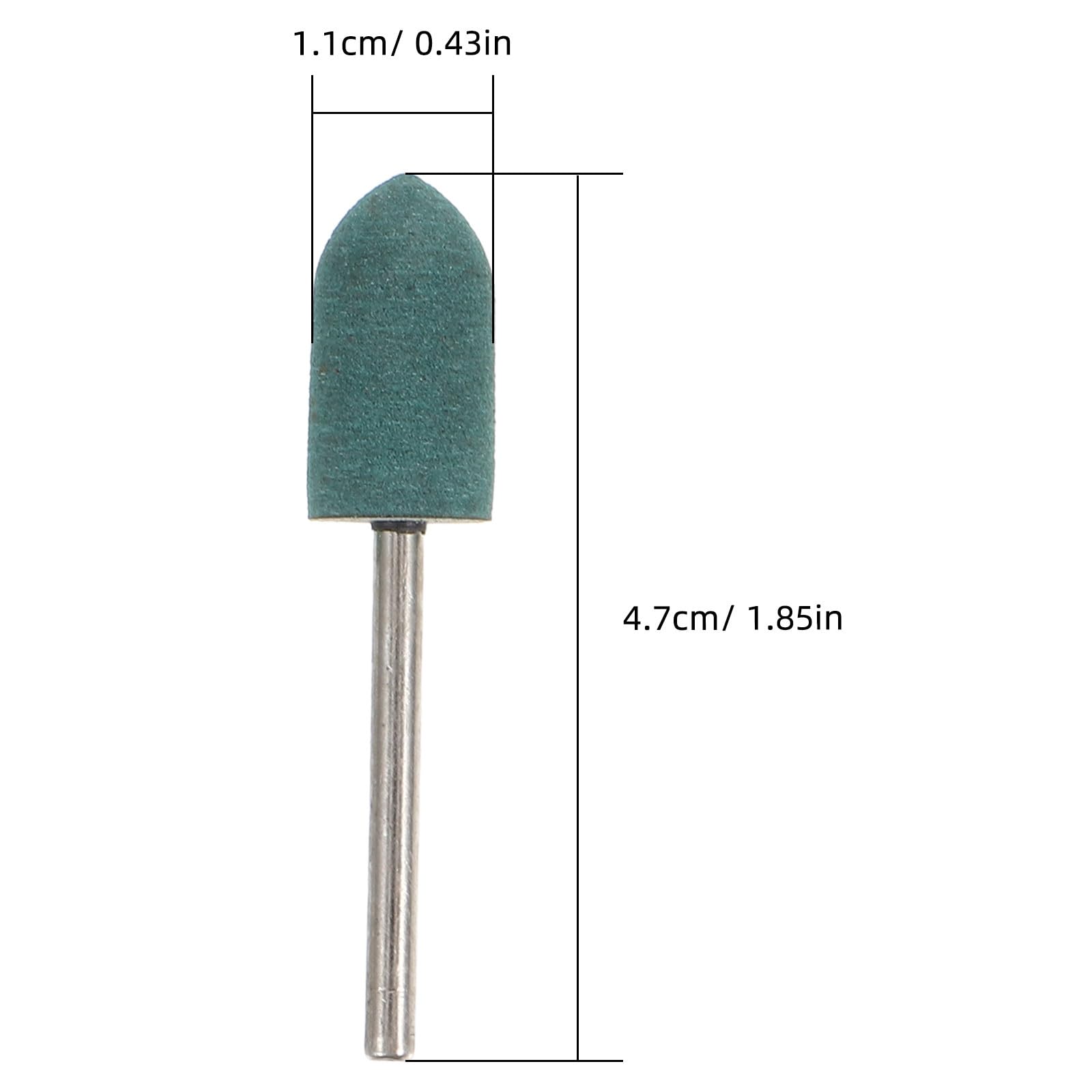Pierres Abrasives Meules en Acier Inoxydable Set de 100 Montées Vertes en Caoutchouc Outil Pratique pour Ponçage Adaptées Bois pour Bricolage