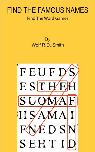 Find The Famous Names Find The Word Games Ebook Smith Wolf R D Amazon Co Uk Kindle Store