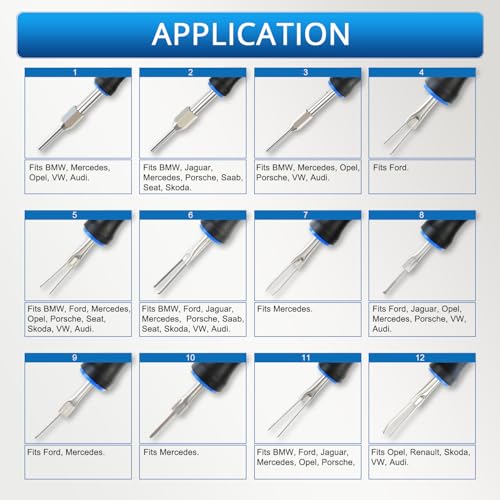 Image of YSTOOL Terminal Release Kit, Universal Wire Connector Removal Pin Extractor Release Tool 23 PCS Set for American Domestic and Imported Vehicles