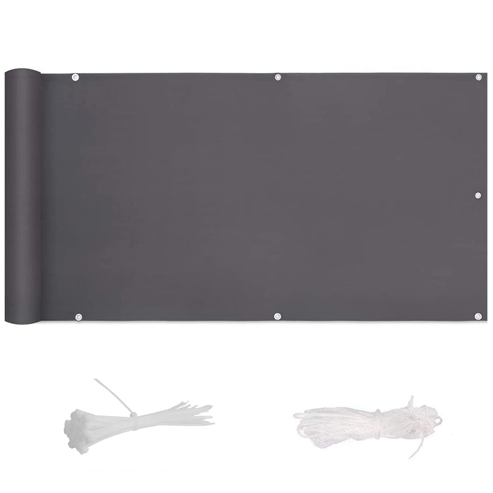 GLDYTVF Sunshade Fence Screen 0.8x10m Weatherproof Privacy Protection for Patio Backyard and Porch Dark Gray
