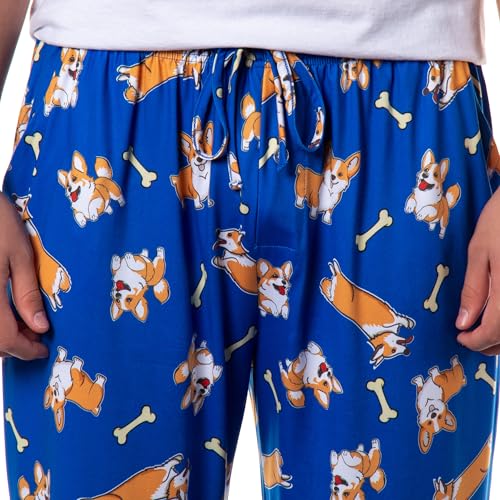 PJammy Men's Corgi Pajama Pants Corgi Dog Breed Fun Print Sleep Bottoms for Adults3