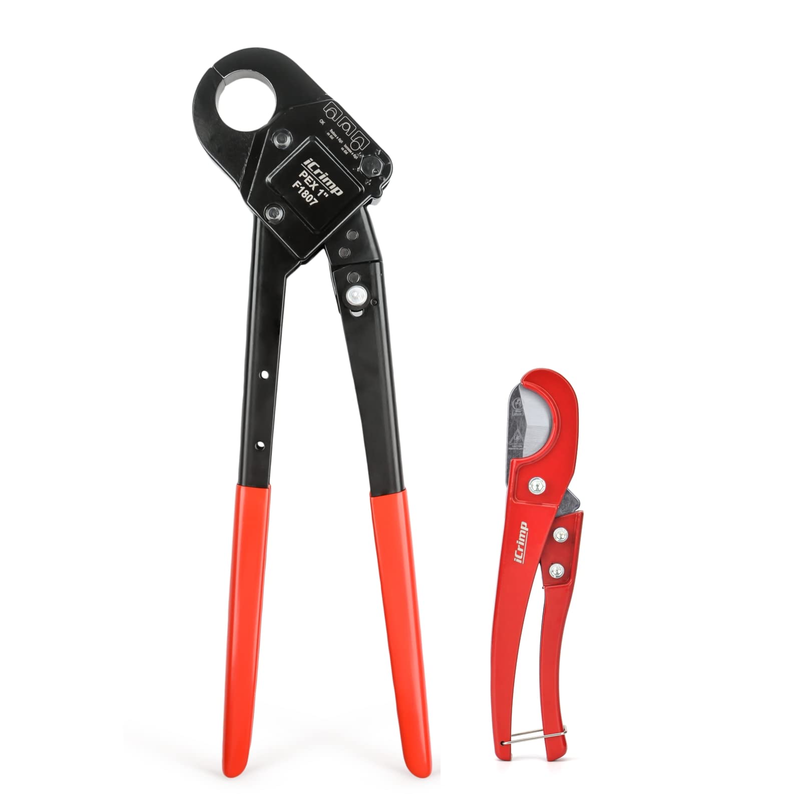 Angle Head 1-inch PEX Pipe Crimping Tool for Copper Rings w/PEX
