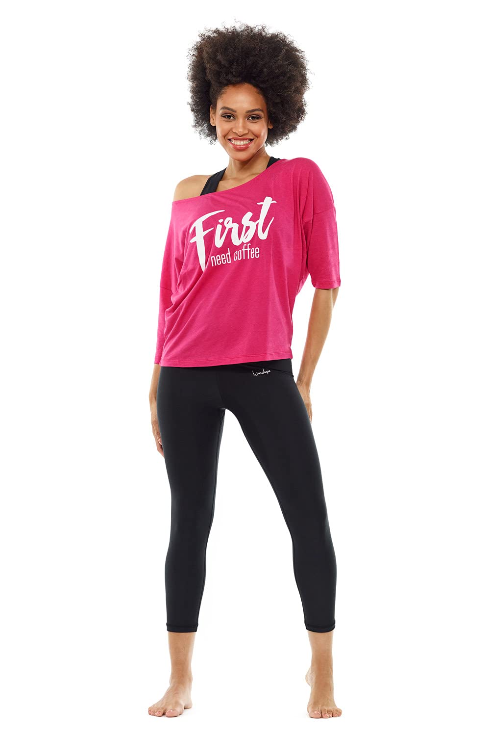 WINSHAPE - Functional Power Shape 7/8-tights „High Waist“ Hwl302, Schwarz, Slim Style, Leggings Donna