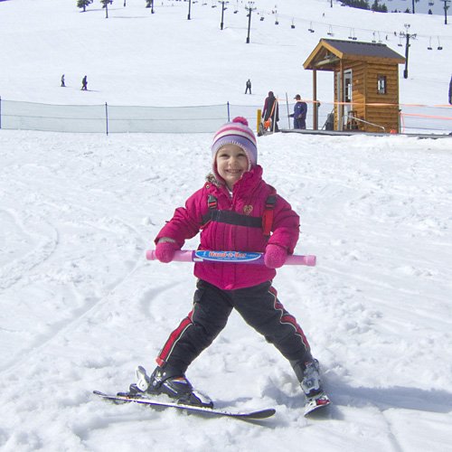 Geospace Hand-Z-BAR Kids Downhill Ski Trainer to Learn/Teach Beginner Alpine Skiing