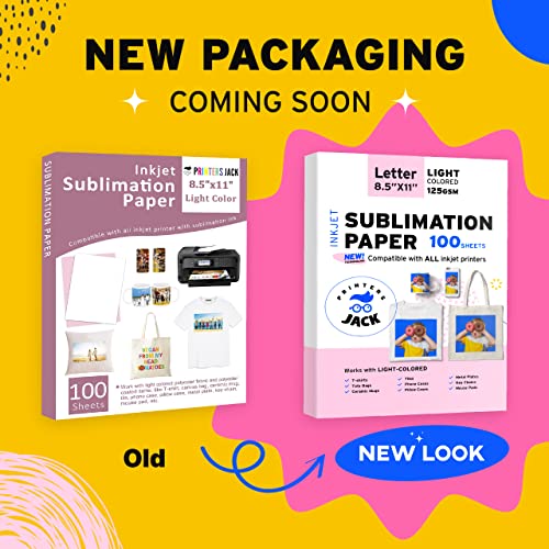 Sublimation Paper Heat Transfer Paper 100 Sheets 8.5" X 11" 125 Gsm For Any Epson Sawgrass Ricoh Inkjet Printer With Sublimation Ink For Diy T Shirt Mugs #TOP1