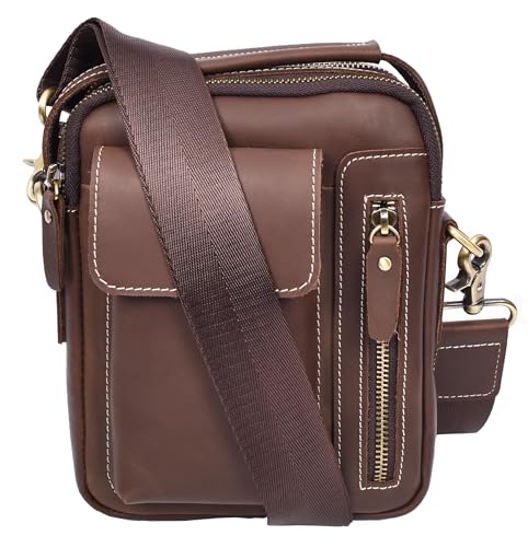 Sac à bandoulière en cuir pleine fleur compagnon idéal des trajets urbains des hommes
