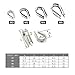 Hilitchi 195-Pcs M2 / 3/4 / 5 304 Stainless Steel Thimble and 6-Size Aluminum Crimping Loop Sleeve Assortment Kit for 1/16