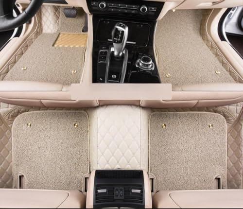 Image of Obsidian | 7D Premium Diamond Car Foot Mat with Luxurious & Elegant Look | 100% Waterproof and Dust Proof | Custom Fitted Car Floor Tray Mat for Hyundai Venue HX 2 2025 New Launching - Full Beige